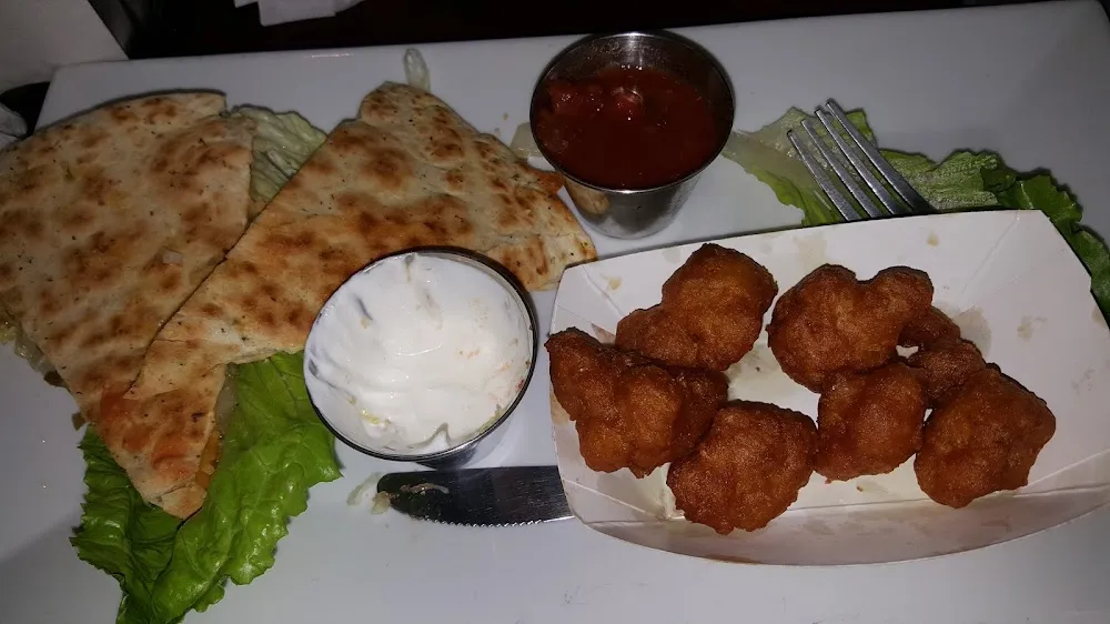 Beef Quesadilla and Fried Cauliflower